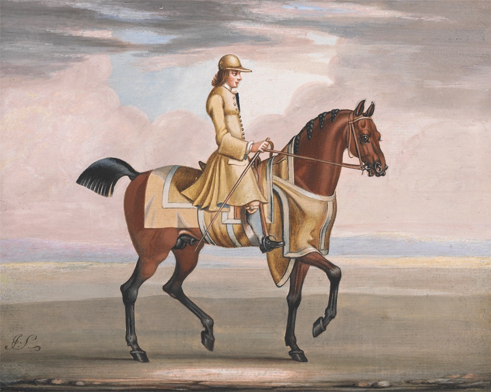 James Seymour - A Chestnut Horse at Exercise