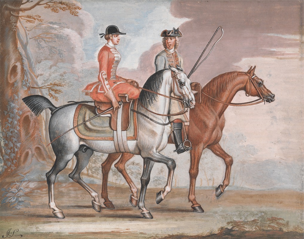 James Seymour - A Lady and a Gentleman Riding Out