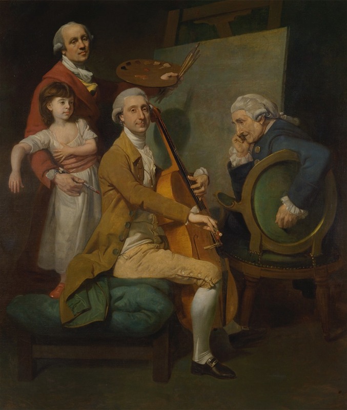 Johan Joseph Zoffany - Self-Portrait with His Daughter Maria Theresa, James Cervetto, and Giacobbe Cervetto