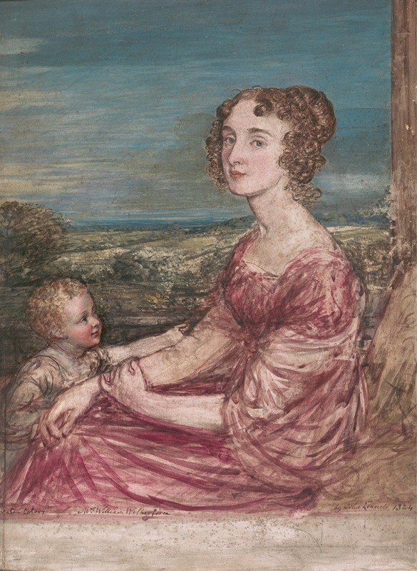 John Linnell - Mrs. William Wilberforce and Child