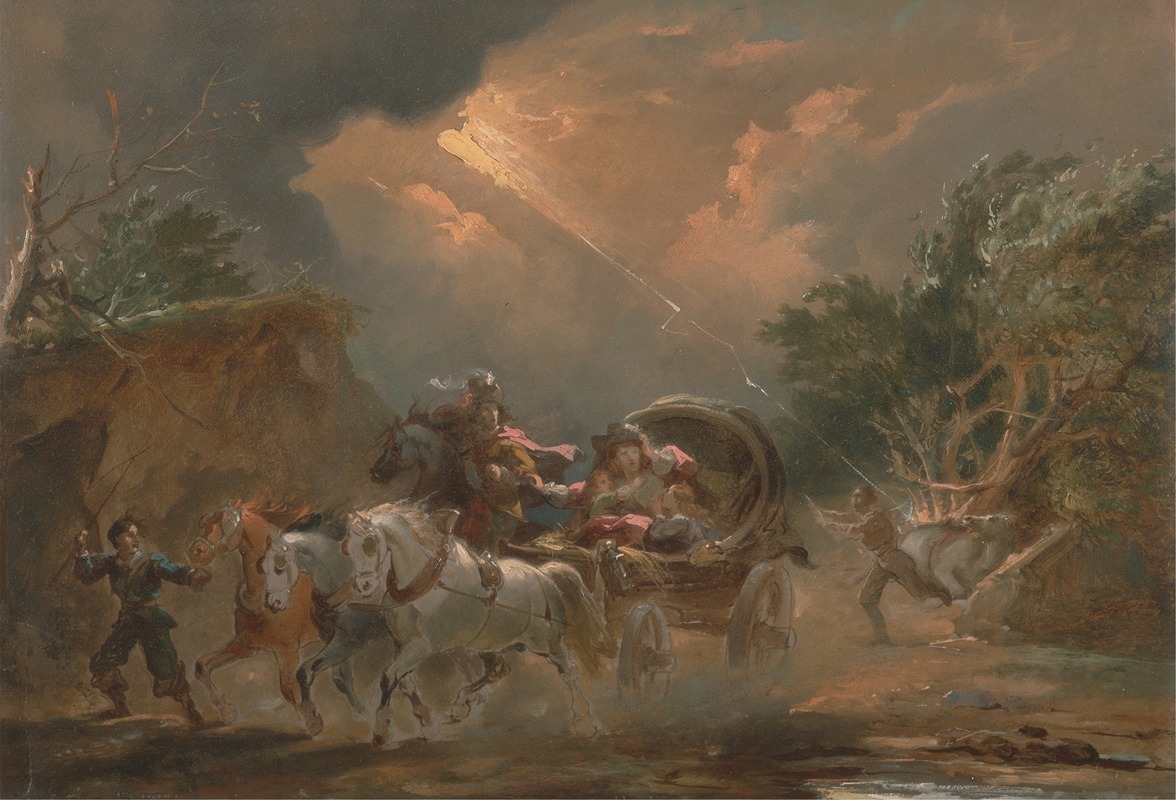 Philip James de Loutherbourg - Coach in a Thunderstorm