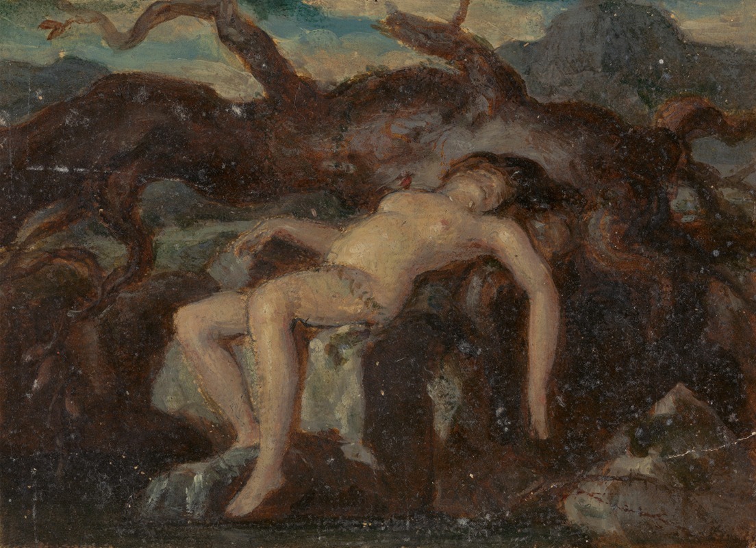 Robert Smirke - Woman Sleeping in the Nude in a Wooded Landscape