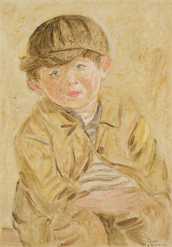 Tadeusz Makowski - Boy in a visored cap