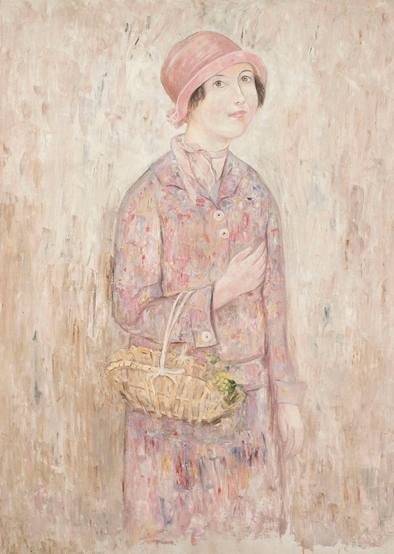 Tadeusz Makowski - Dziewczyna w różowym kapeluszu