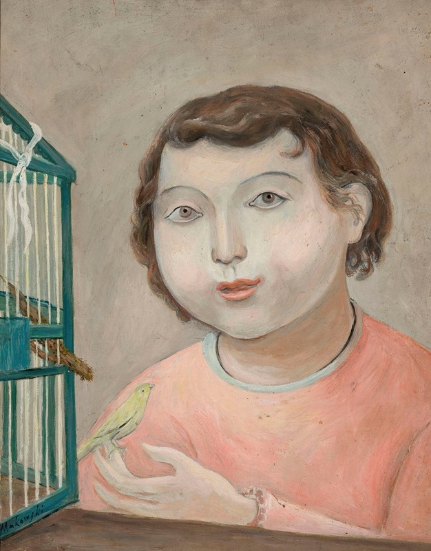 Tadeusz Makowski - Girl with a canary