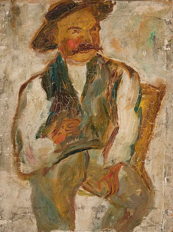 Tadeusz Makowski - Study of a peasant in a hat