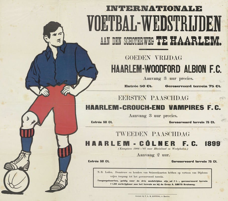 P.L.M. Ketting - Internationale Voetbal-Wedstrijden aan den Schoterweg te Haarlem