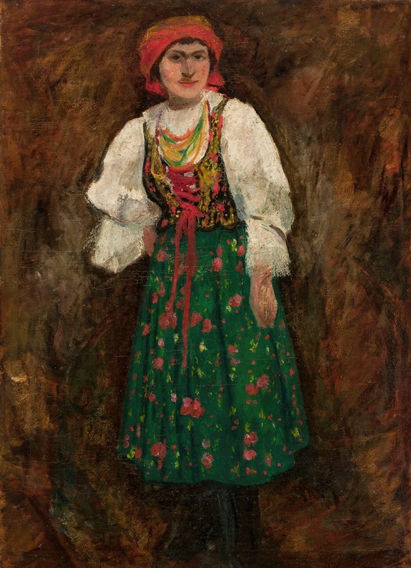 Tadeusz Makowski - Woman in a Kraków folk costume