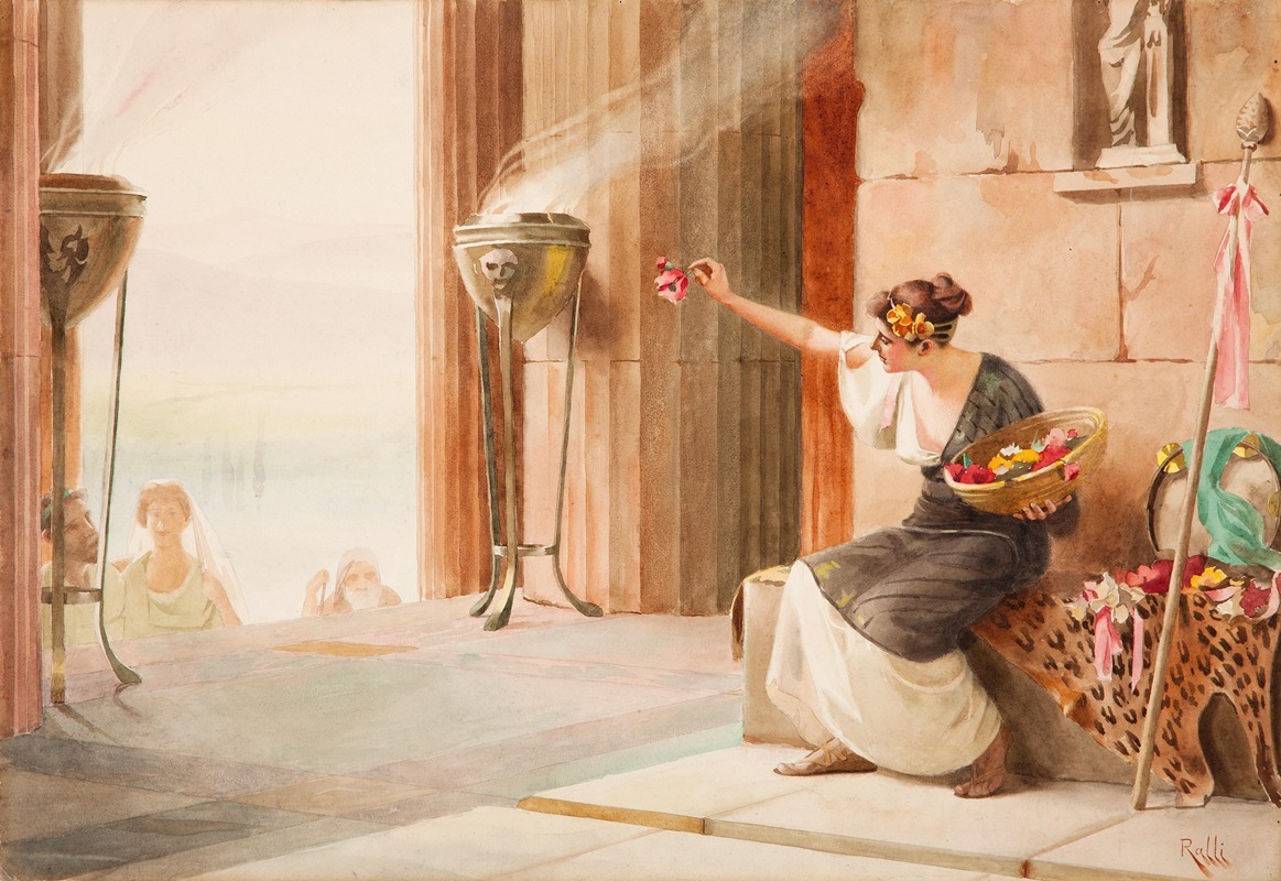 Theodoros Ralli - Vendeuse de Fleurs au Parthénon