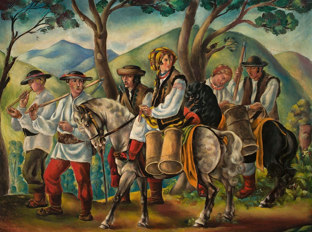 Wacław Wąsowicz - Hutsuls on their way