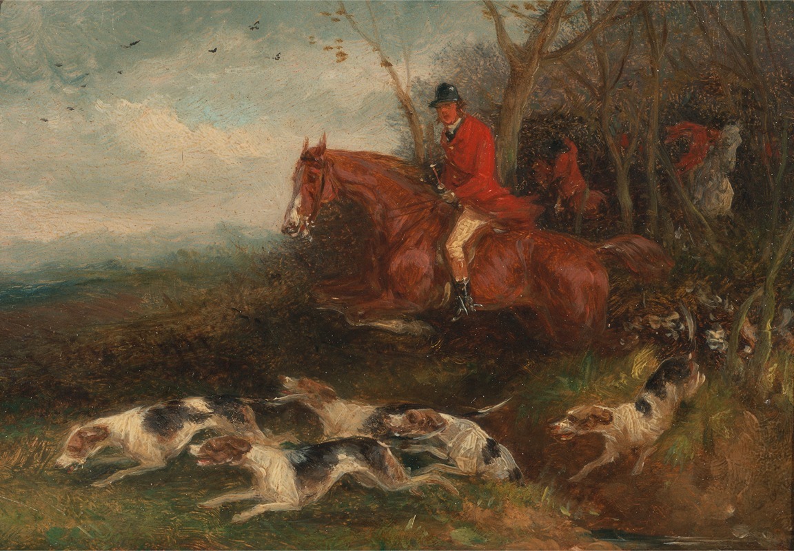 William Shayer - Foxhunting; Breaking Cover