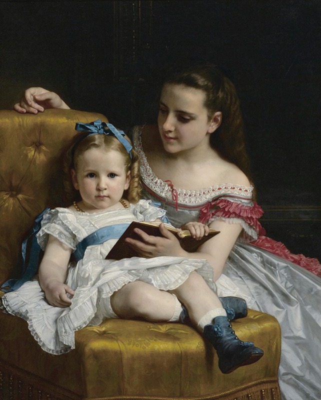 William Bouguereau - A portrait of Eva and Frances Johnston