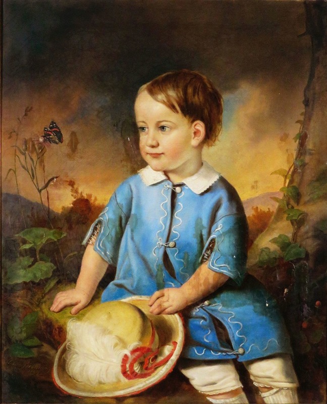 Adam Brenner - Porträt eines Knaben mit Hut