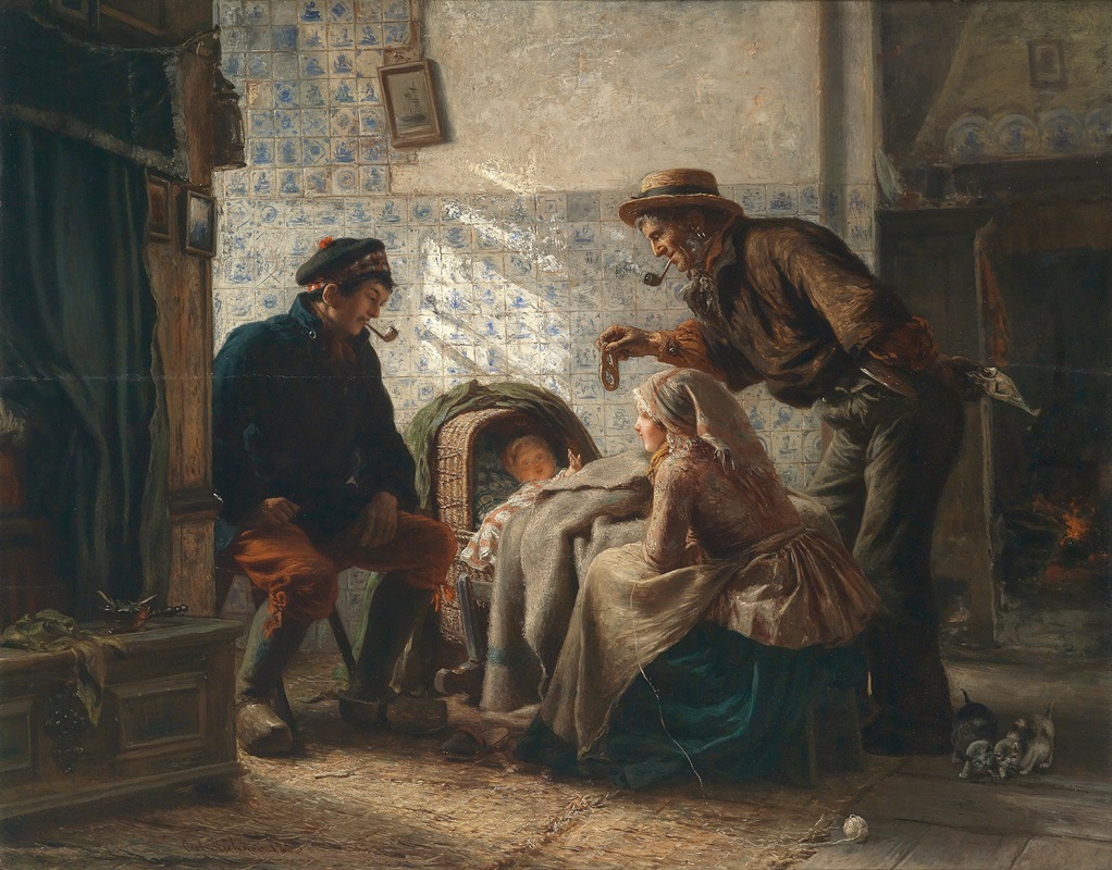 Carl Wilhelm Hübner - An der Wiege