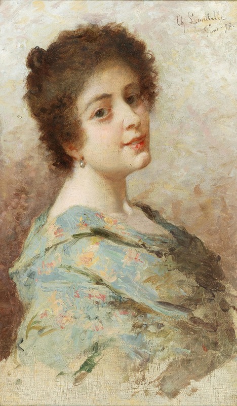 Charles Landelle - Portrait of a young woman