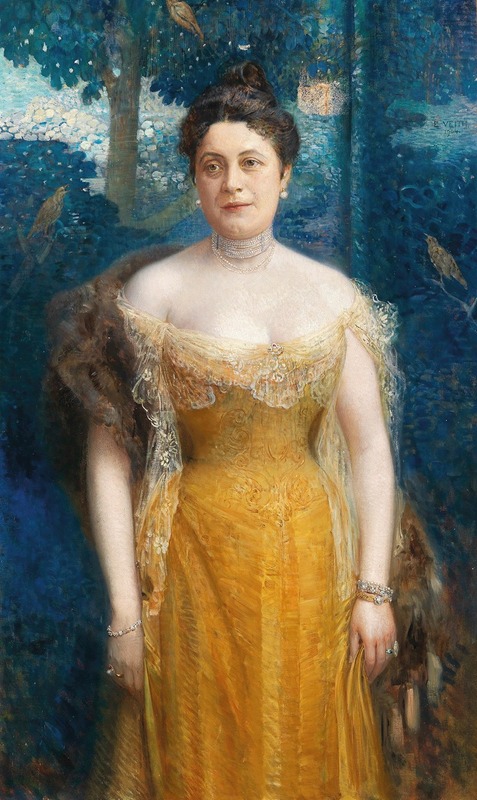 Eduard Veith - Portrait of Louise Dobner von Dobenau