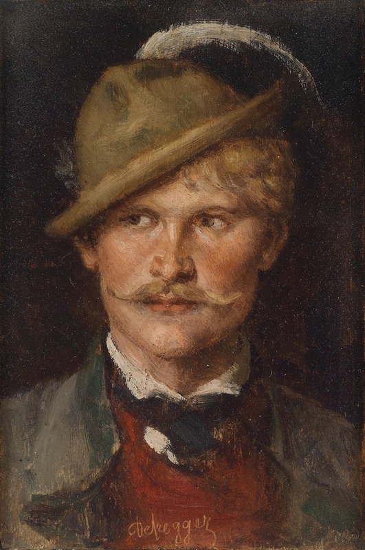 Franz von Defregger - Bauernbursch mit Hut