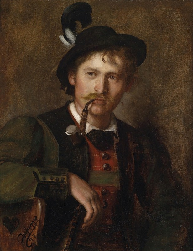 Franz von Defregger - Portrait eines jungen Tirolers