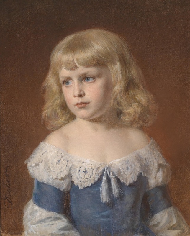 Georg Decker - Porträt eines blonden Mädchens