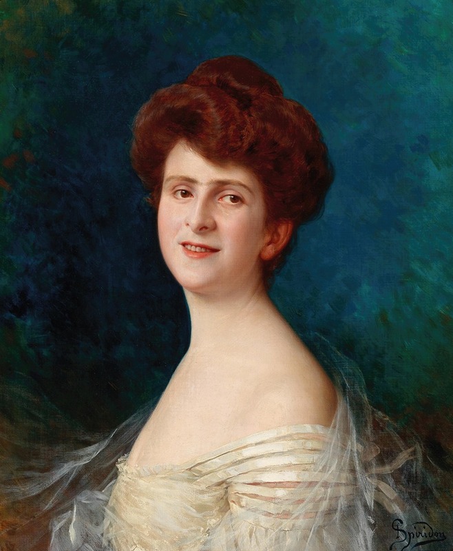 Ignace Spiridon - Porträt einer rothaarigen Dame