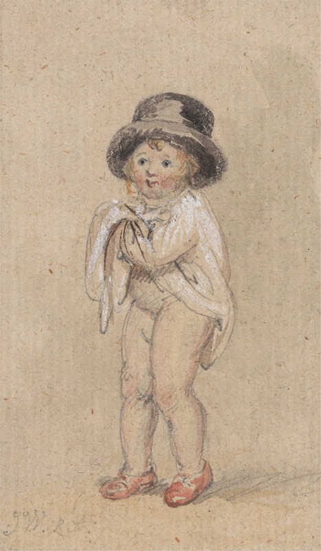 James Ward - A Little Boy with Red Shoes (Child with Red Shoes and a Top Hat)