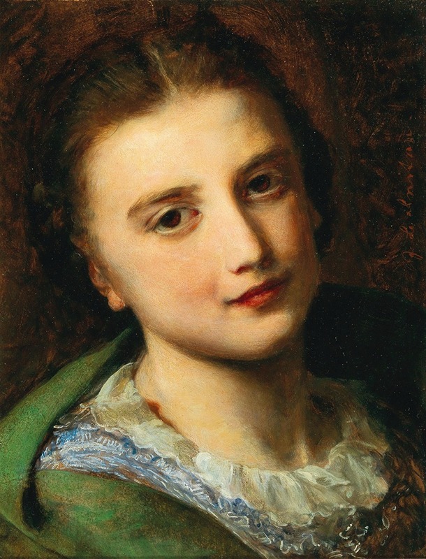Johann Baptist Reiter - Portrait of a girl