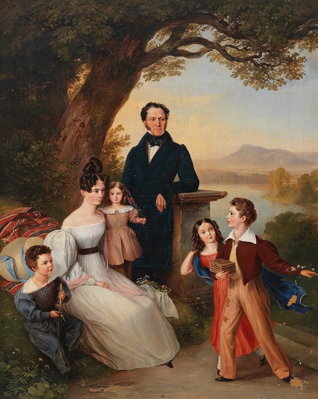 Johann Fischbach - Baron Cerrini mit seiner Familie