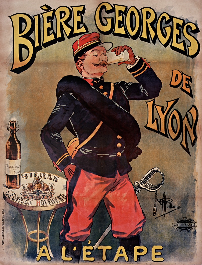 Albert Guillaume - Bière Georges de Lyon. A l’étape