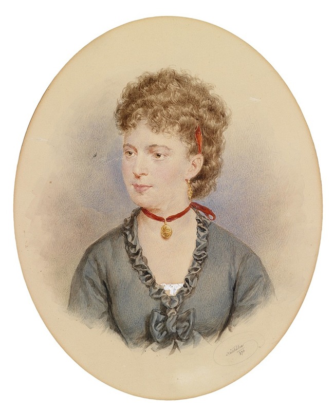 Josef Kriehuber - Bildnis einer jungen Frau (Tochter Nestroy)