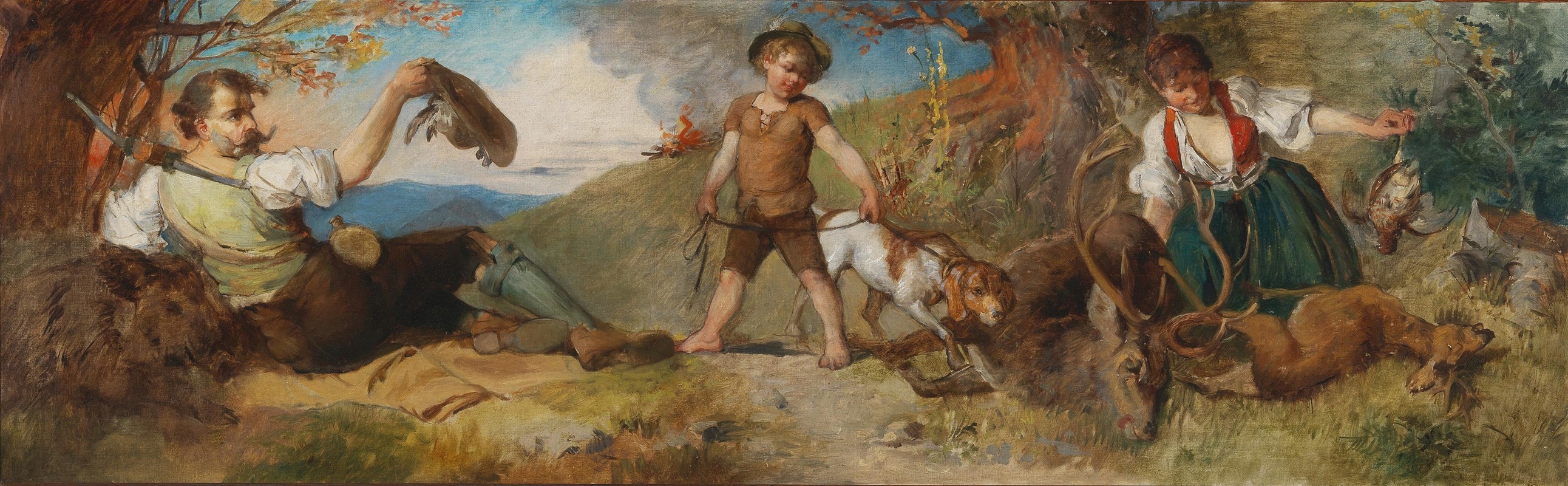 Julius von Blaas - Allegorie auf die Jagd