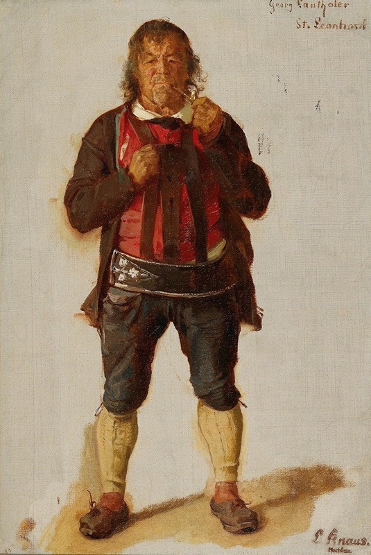 Ludwig Knaus - Portrait of Georg Lanthaler, St. Leonhard