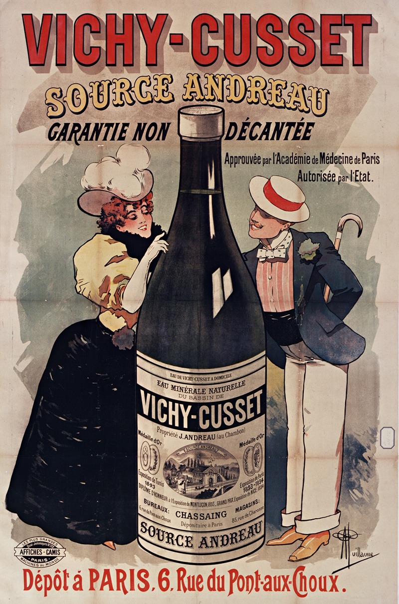 Albert Guillaume - Vichy – Cusset source Anfreau garantie non décantée