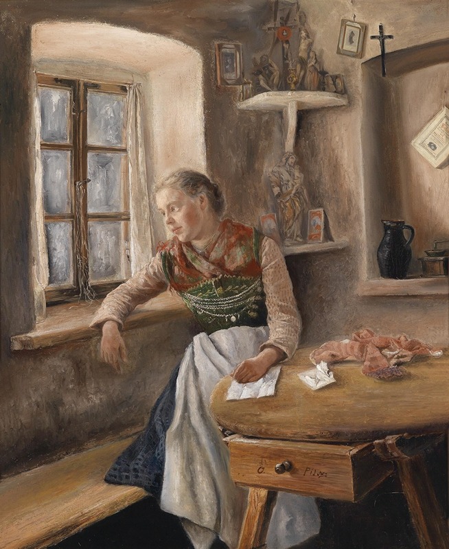 Otto Piltz - Mädchen am Fenster