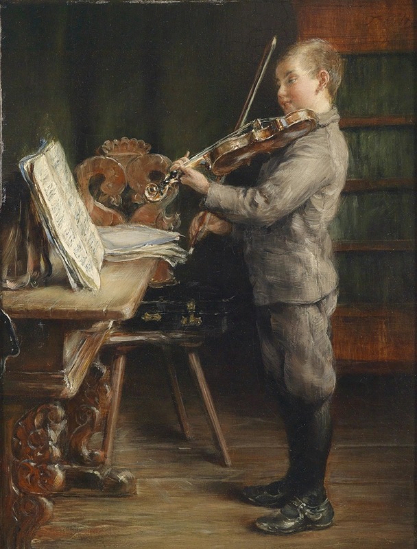 Otto Piltz - Violine spielender Knabe