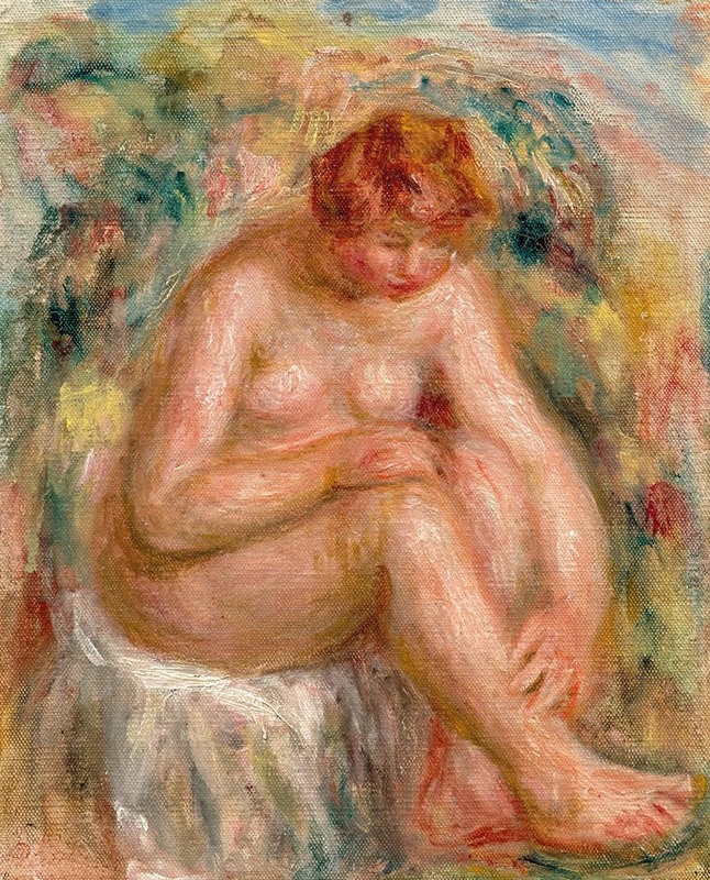 Pierre-Auguste Renoir - Femme nue assise vue de trois-quarts