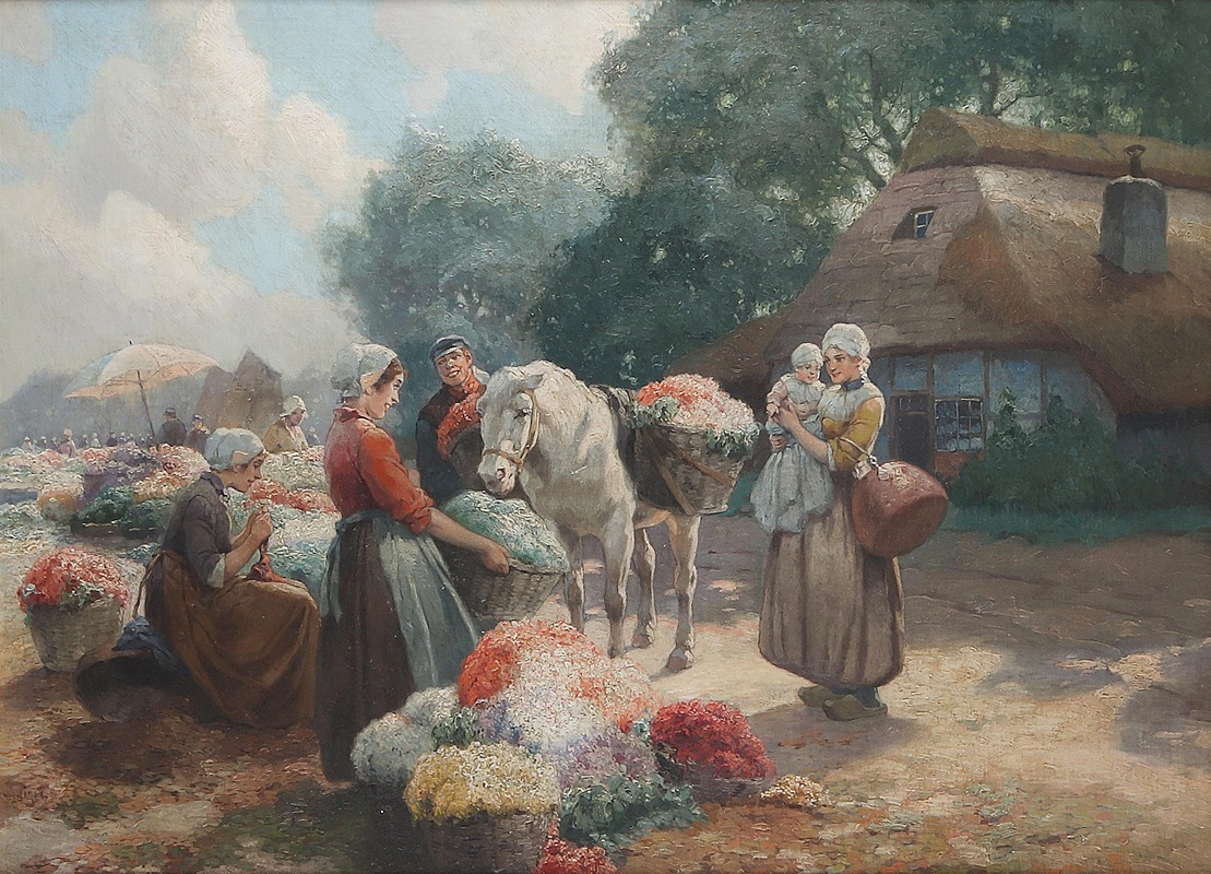 Rudolf Alfred Höger - Holländischer Blumenmarkt