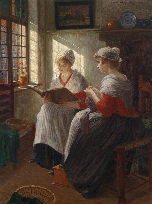 Walther Firle - Zwei Mädchen am Fenster