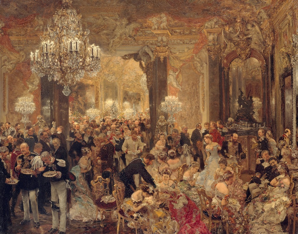 Adolph von Menzel - The Dinner at the Ball