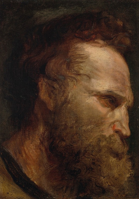 Anthony van Dyck - Head study of a bearded man