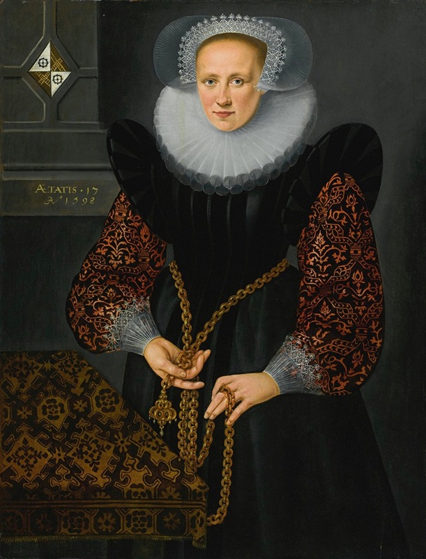 Dutch School - Portrait of Aefge Gijbland (1581-1625)