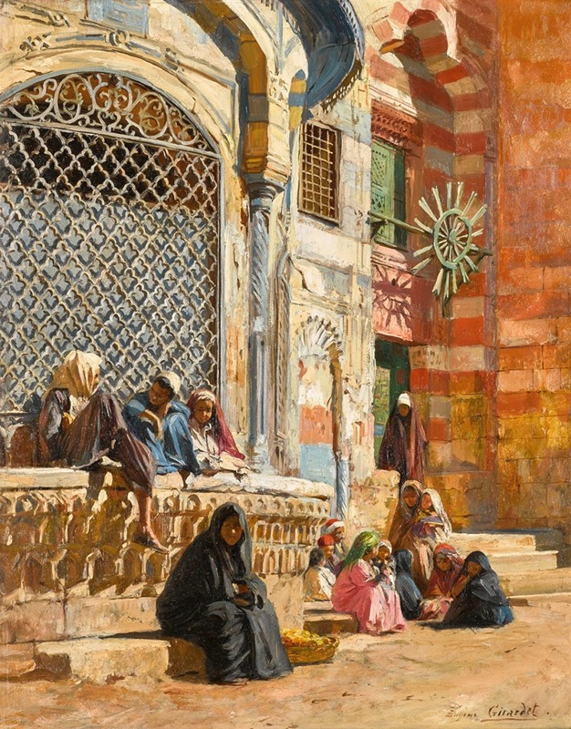 Eugène Girardet - By the Fountain, Cairo