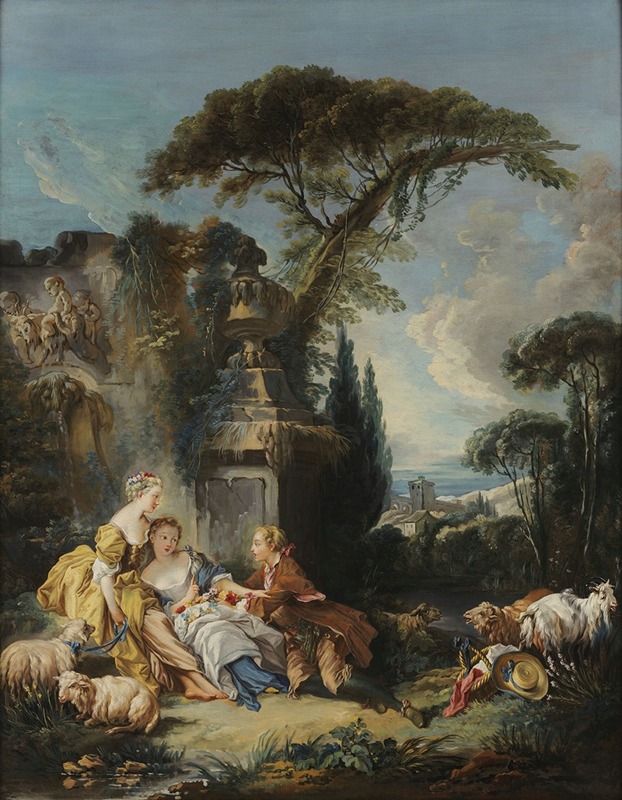François Boucher - Pastoral scene