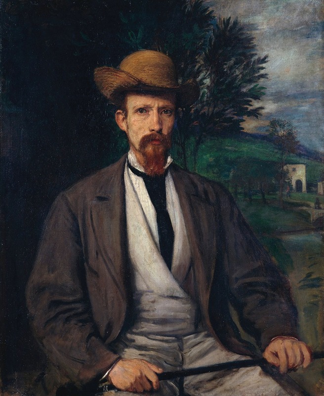 Hans Von Marées - Self-Portrait with Yellow Hat