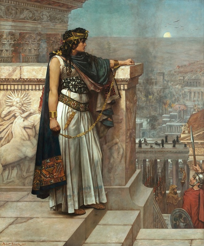 Herbert Gustave Schmalz - Zenobia’s last look on Palmyra
