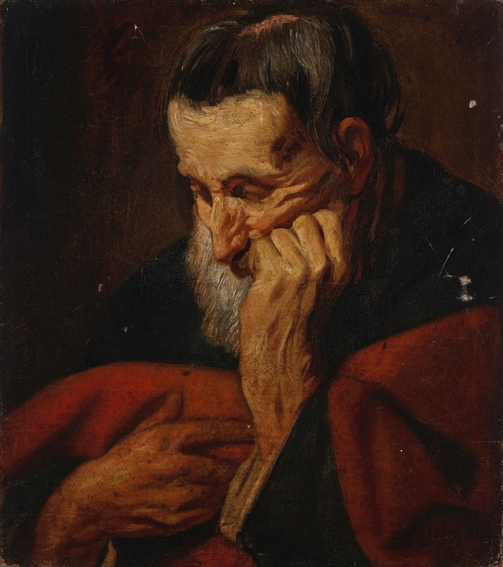 Jacob Jordaens - Head of a bearded man, possibly an apostle