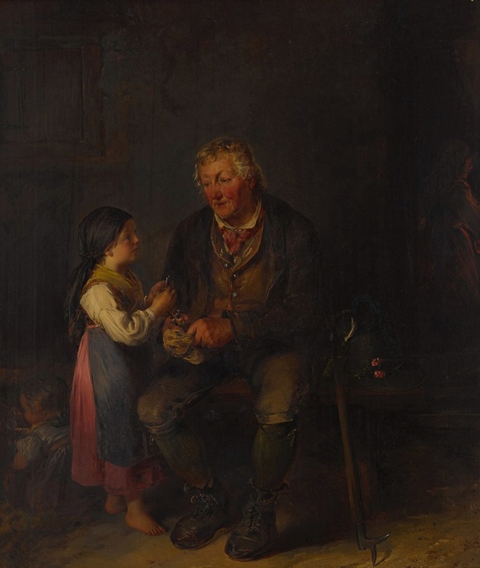 Johann Matthias Ranftl - Der Grossvater (The Grandfather)
