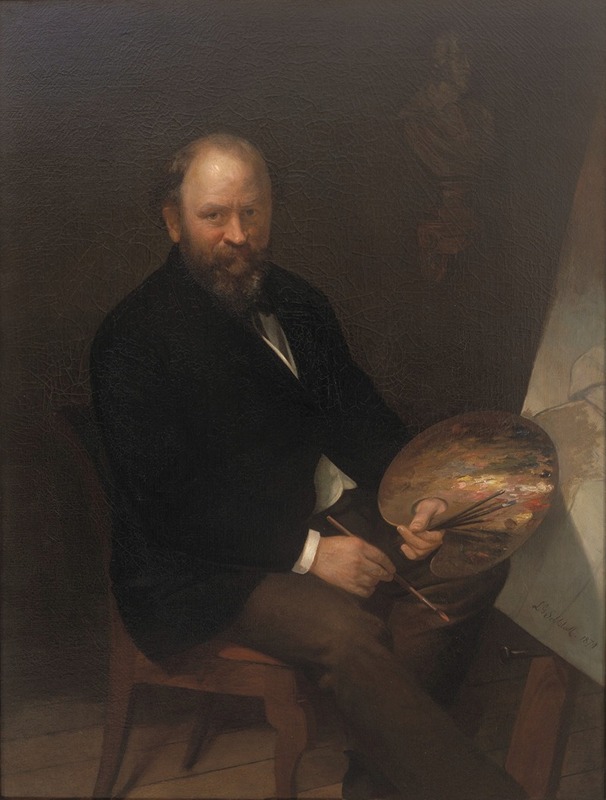 Lars Gustaf Sellstedt - Self Portrait of the Artist in his Studio