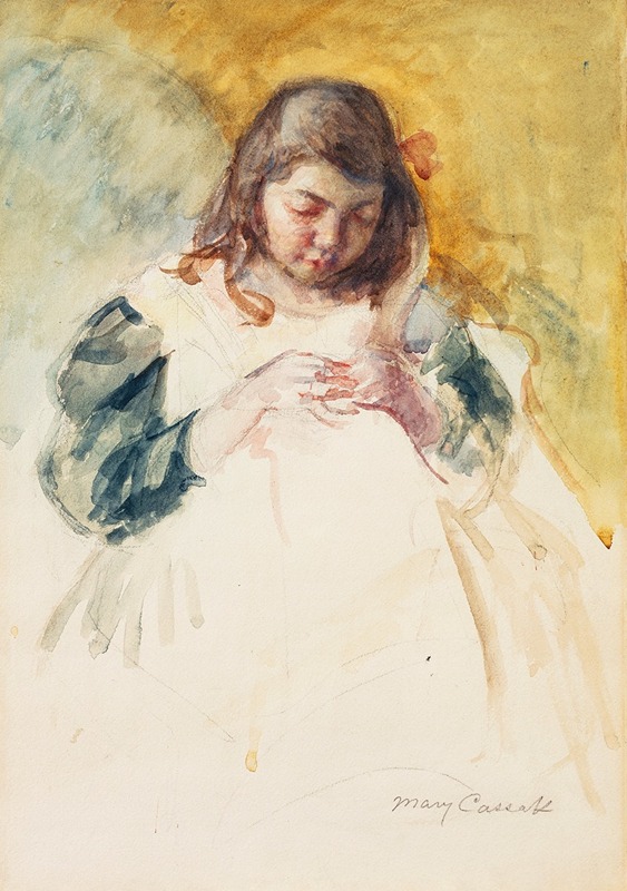 Mary Cassatt - Françoise Sewing (No. 2)