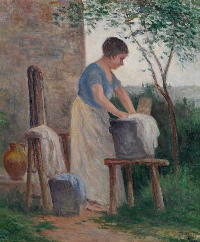 Maximilien Luce - Rolleboise, la lessive dans le jardin