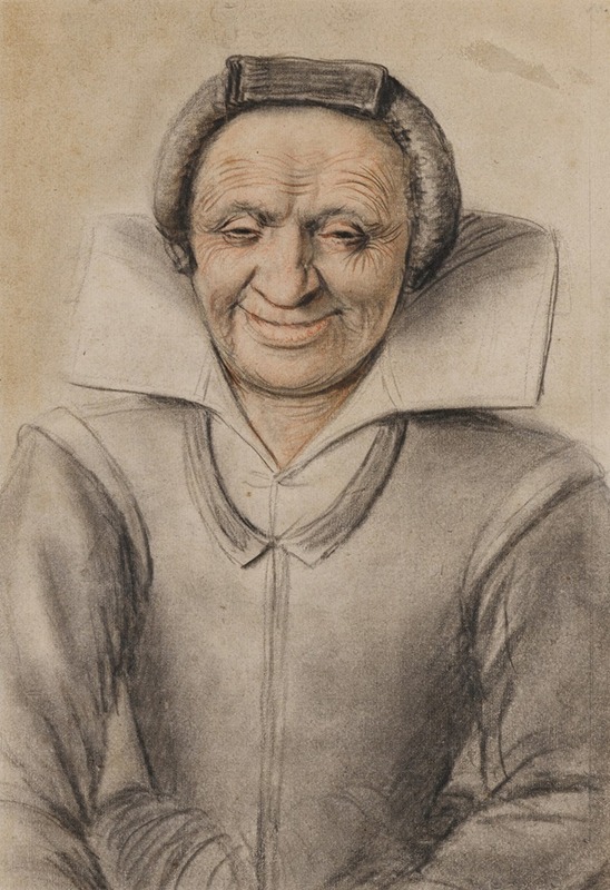 Nicolas Lagneau - Portrait of an old woman smiling